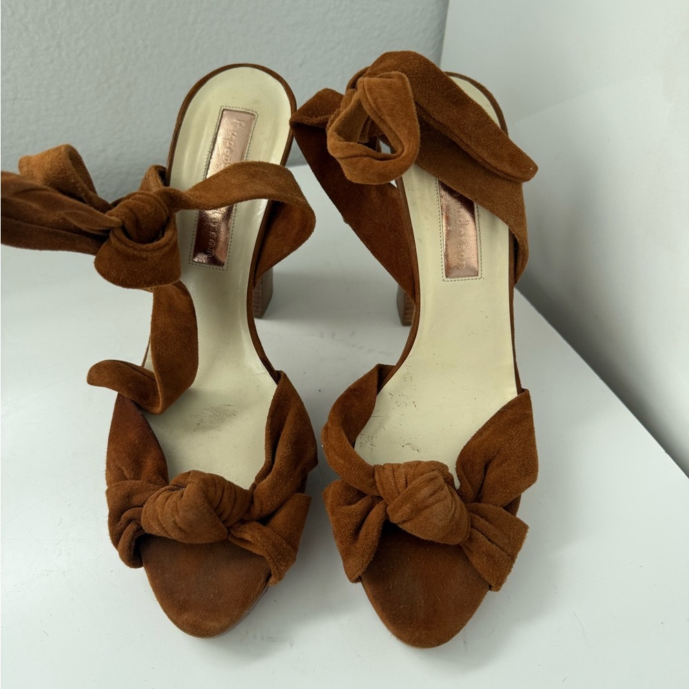 Rupert Sanderson Suede Brown Women's Shoes size 38